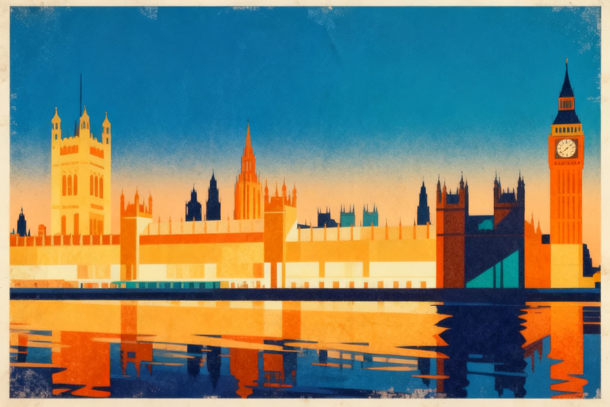London AI travel poster example