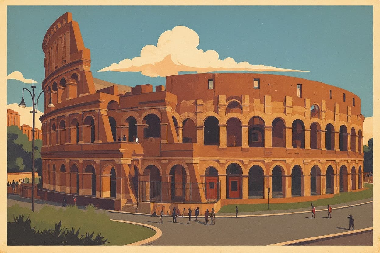Rome AI travel poster example