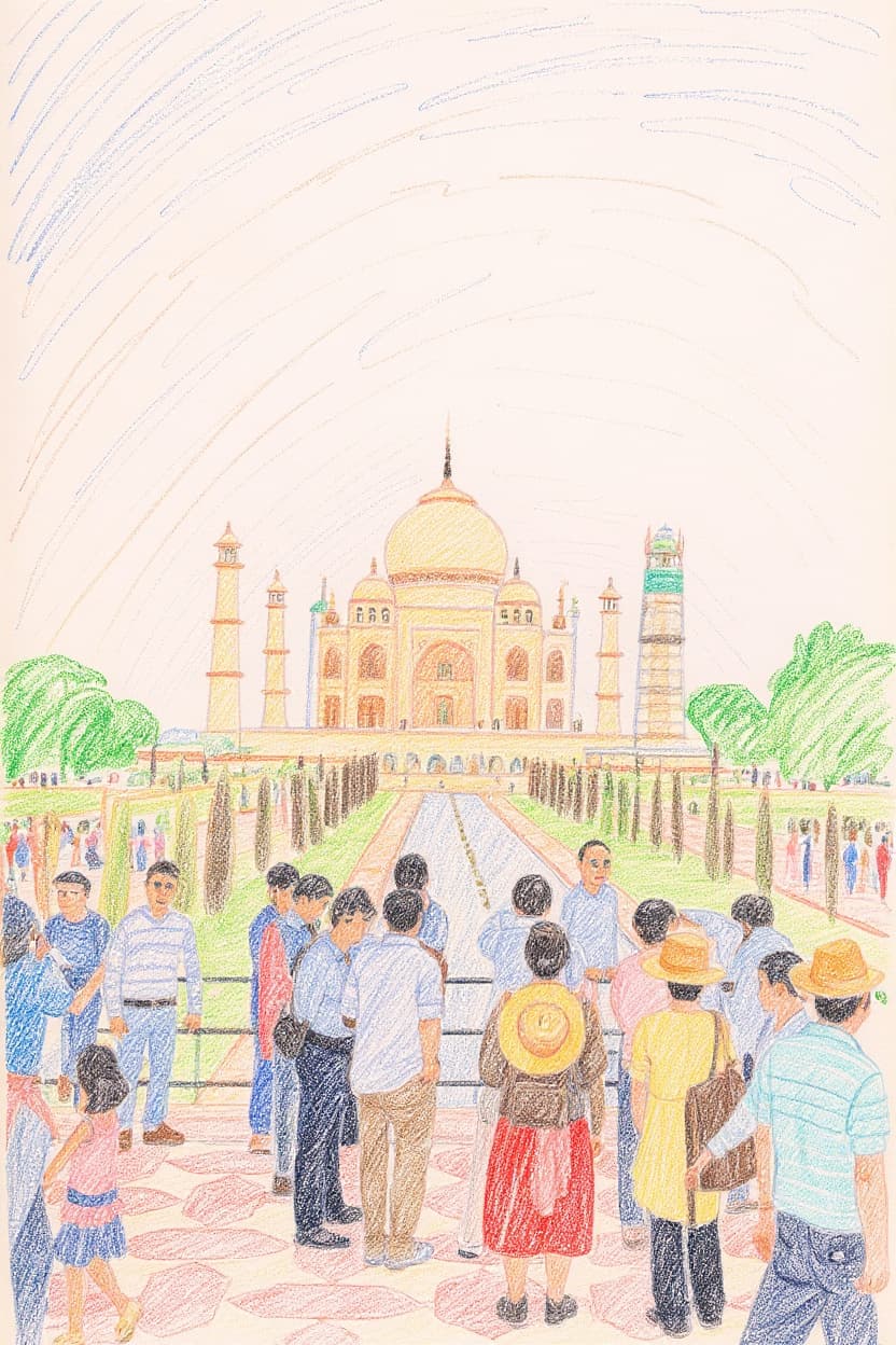 Storybook Crayon example poster generated from a real photo